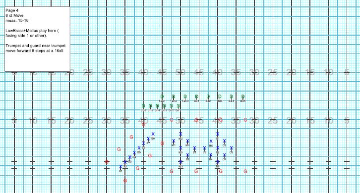 Marching Band Drill Chart